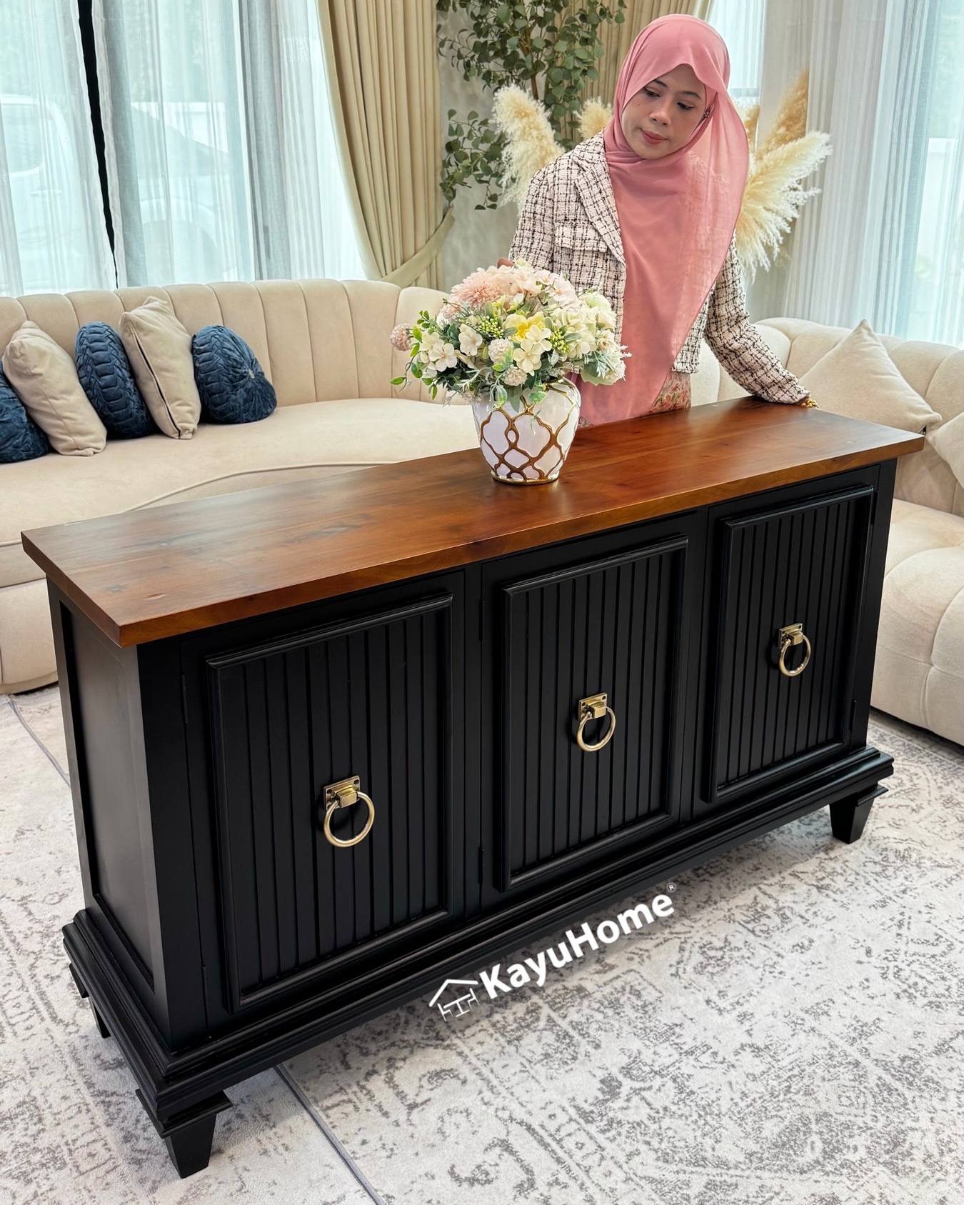 Cabinet Console Fluted Panel — official KayuHome catalogue image