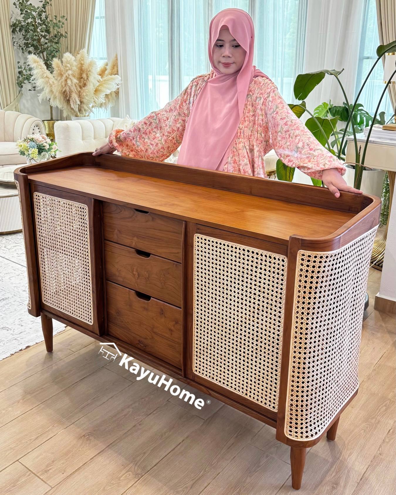 Cabinet Console Coco Rattan — official KayuHome catalogue image